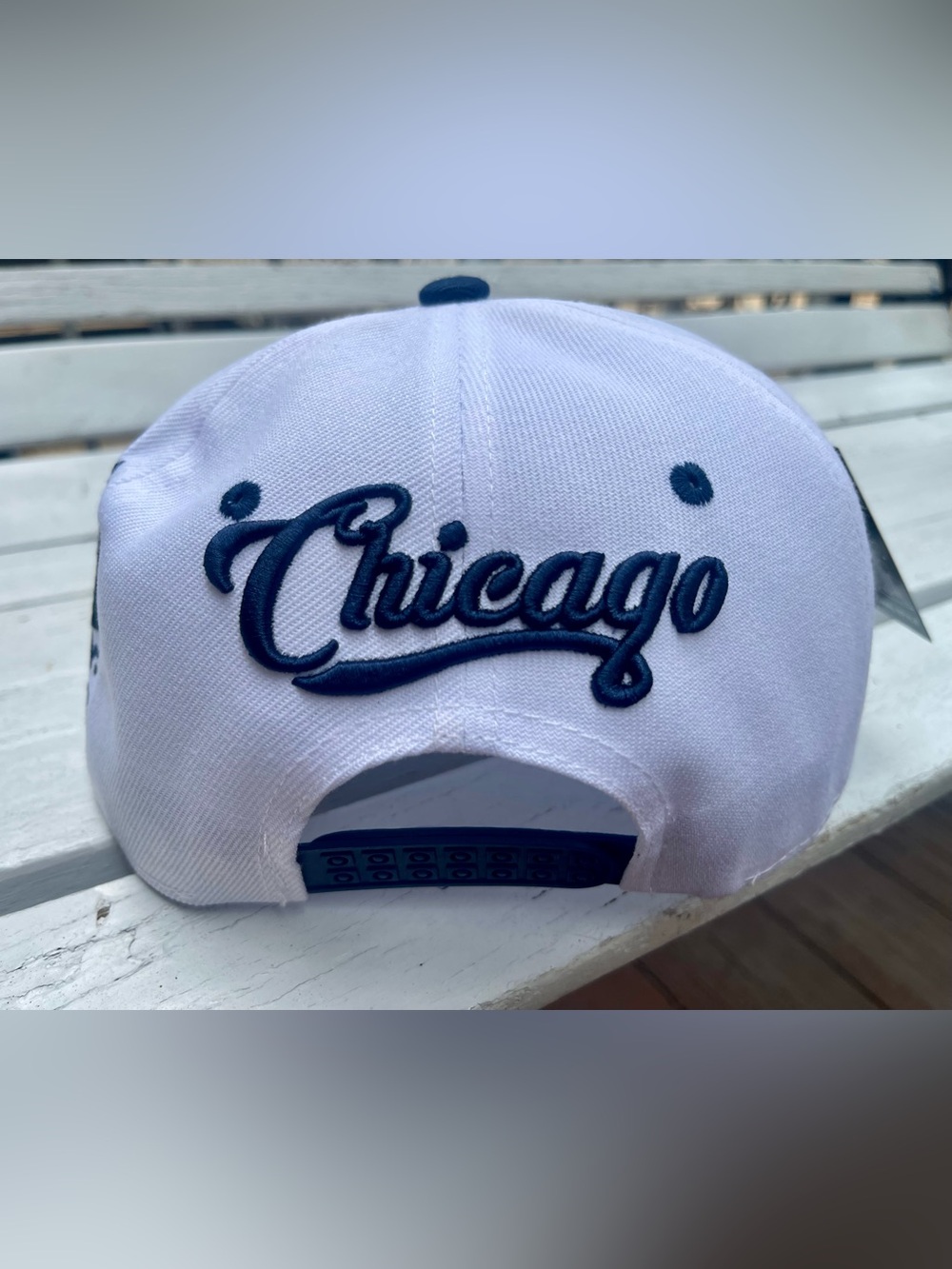 Chicago Graphic Snapback Hat with Bear & Football - Picture 3 of 4